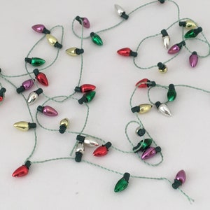 Dollhouse Miniature Christmas Lights ~ Faux Lights ~ Tree Lights ~ Decorative Lights ~ 1:12 Scale ~ Fairy garden ~ Room Box ~ Diorama