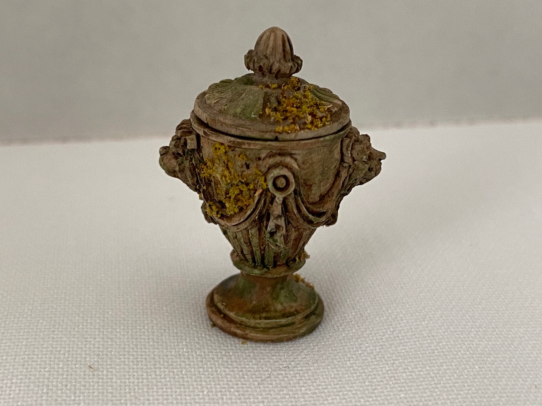 Dollhouse Miniature Urn Jardiniere Vase Garden Greenhouse 112 Scale Fairy Garden Diorama