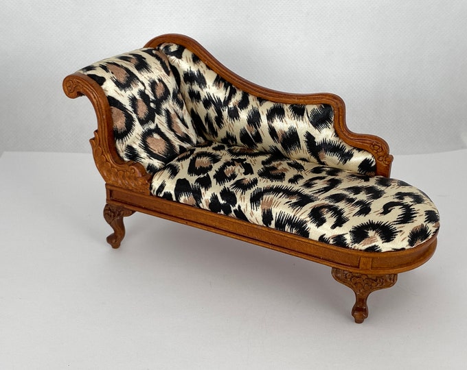 Miniature Chaise Lounge, Doll Living Room Set, Miniature Sofa, Modern