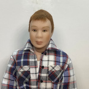 Dollhouse Miniature Male Doll ~ Artisan ~ Cindy Cook ~ Father ~ Dad ~ Man ~ 1:12th Scale ~ Diorama ~ Vignette ~ Room Box