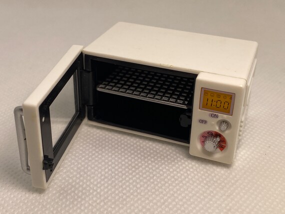 Yinanstore 1/6 1/12 Mini Maison de Poupée Four Modèle Scène Mini Appareil de Cuisine Miniature Accessoires Micro-Ondes pour Cadeaux d'Anniversaire