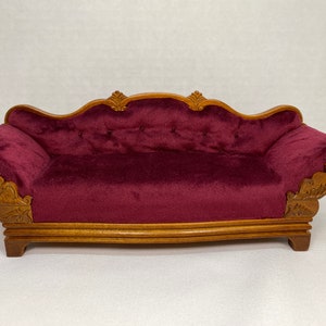 Dollhouse Miniature Settee ~ Sofa ~ Couch ~ Victorian ~ JBM ~ Parlor ~ 1:12th Scale ~ Furniture ~ Diorama ~ Living Room ~ Room Box