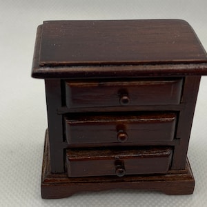 Dollhouse Miniature Night Stand ~ Night Table ~ Bedroom ~ 1:12th Scale ~ Furniture ~ Diorama ~ Room Box ~Vignette