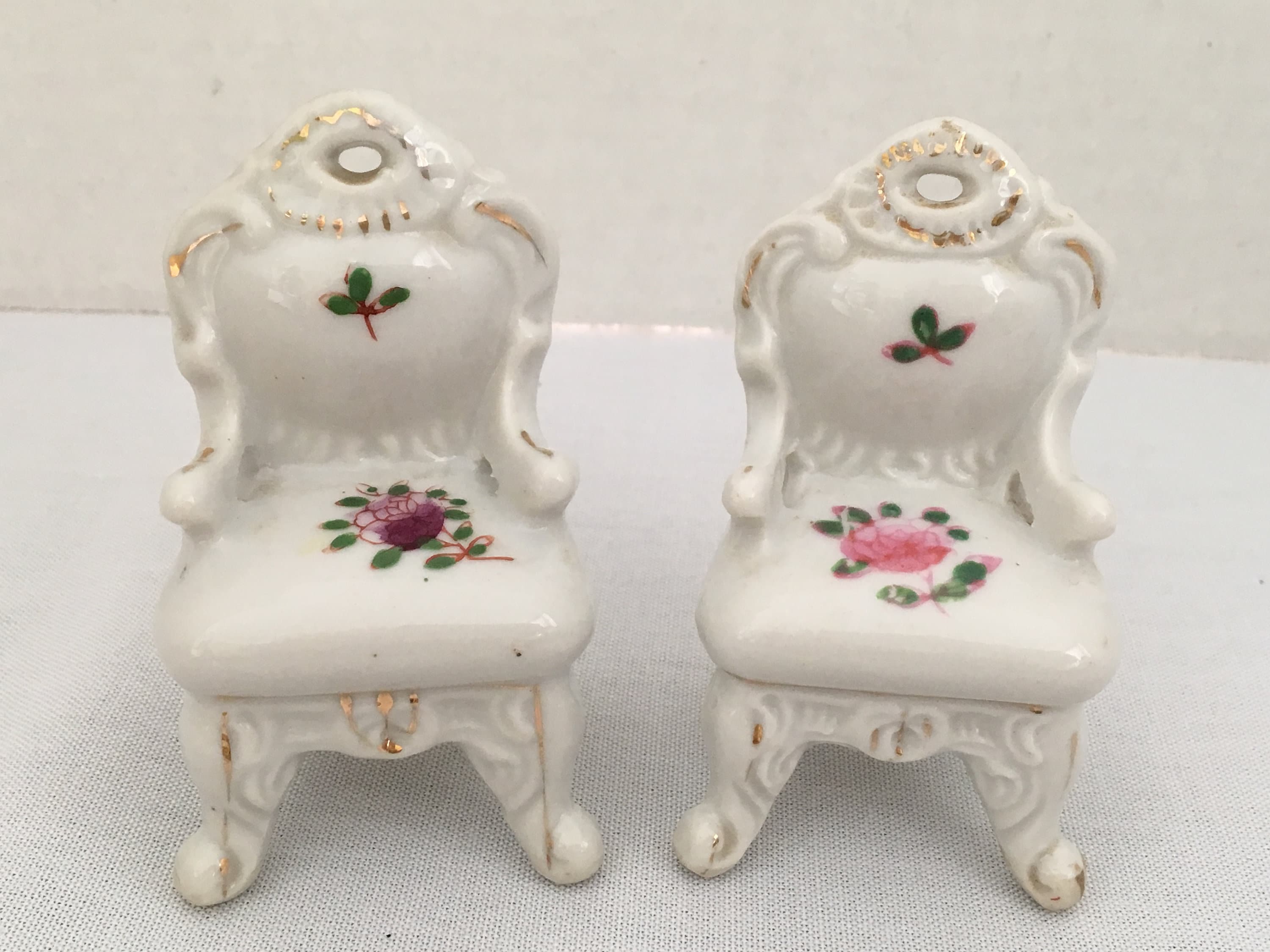 Dollhouse Medical Equipment White Metal Crutches 1:12 Handpainted Miniatures