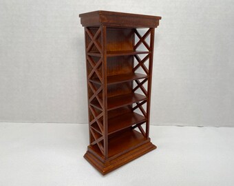 Dollhouse Miniature Bookcase ~ Shelf ~ Book Shelf ~ Curio Shelf ~ 1:12th Scale ~ Dining Room ~ Diorama ~ Furniture ~ Room Box ~ Vignette