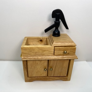 Dollhouse Miniature Dry Sink ~ Sink ~ Furniture ~ Kitchen ~ Farm House ~ Cabinet ~ 1:12 Scale ~ Furniture ~ Diorama ~ Room Box ~ Vignette
