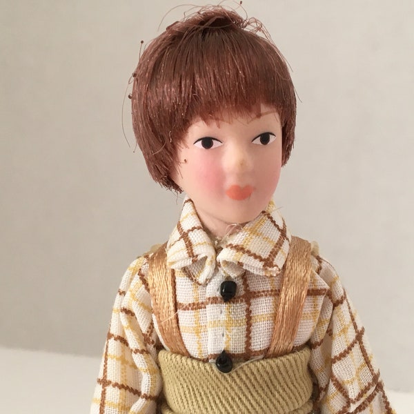 Dollhouse Miniature Doll ~ Child ~ Young Boy ~ 1:12th Scale ~ Miniature Scene ~ Fairy garden ~ Diorama ~ Dollhouse ~ Room Box