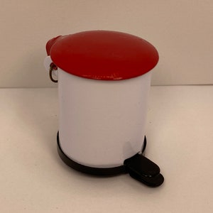 Dollhouse Miniature Trash Can ~ Garbage Pail ~ Trash ~ Garage ~ Kitchen ~ 1:12 Scale ~ Diorama ~ Accessories ~ Shed ~ Vignette