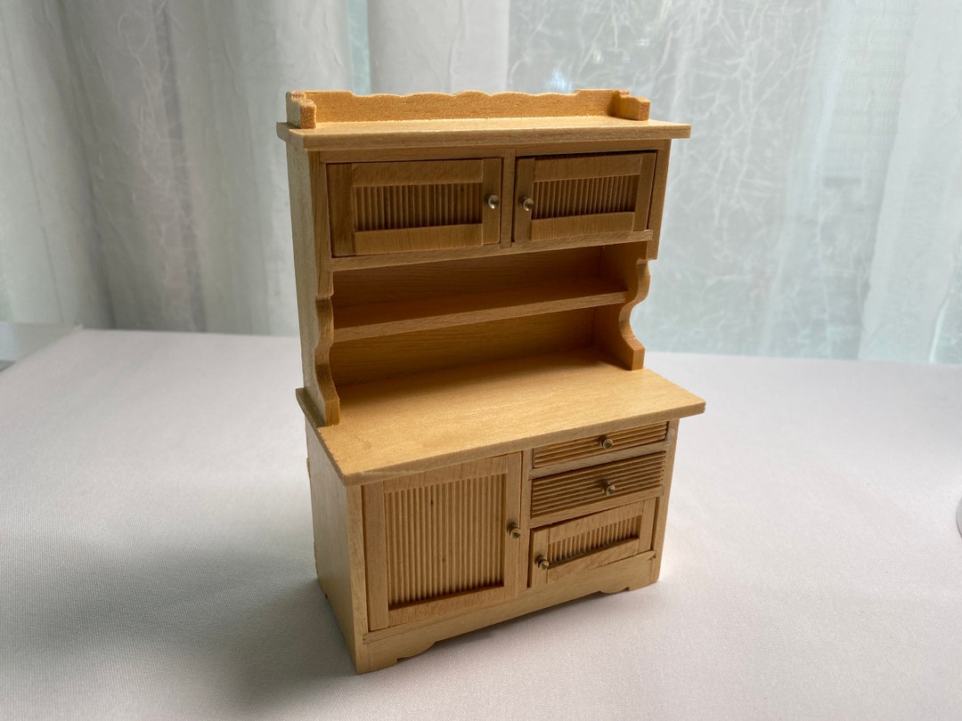 Dollhouse Miniature Hoosier Hutch Serving Buffet