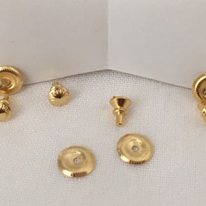 Dollhouse Miniature Door Knobs ~ Brass ~ 1:12th Scale ~ Door Handle ~ Hardware ~ Building Accessories ~ Fairy garden ~ Diorama ~ Room Box