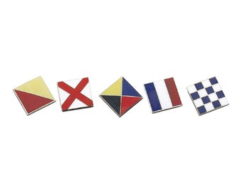 Baked Enamel Code Flag Letters 3/4", A to Z available