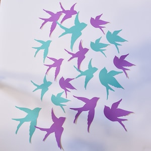 Bird Wall Decor, Bird Wall Stickers, Swallow Wall Decals, Bird Wall Decal, Bird Wedding Decor, Bird Birthday Decor, Bird Wall Sticker