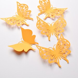12 Party Butterfly Stickers, Butterfly Wall Decor, Paper Butterfly, Butterfly Decal
