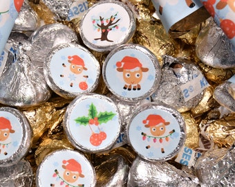 324 Christmas Kiss Stickers: Holiday Party Favors