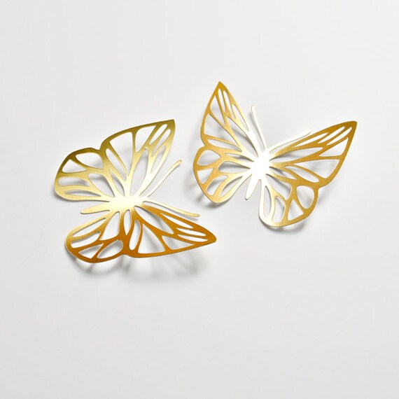 Party Supplies Paper & Party Supplies 14 Gold Butterfly Wedding Decoration Gold Butterfly Wall