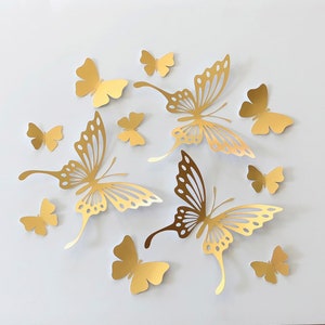 Gold Foil Butterfly Wedding Wall Decor