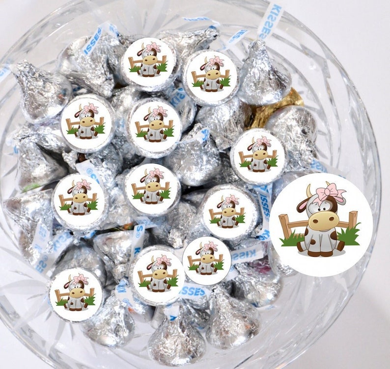 Baby Girl Cow Farm Candy Bar Wrappers, Farm Baby Shower 1st Birthday