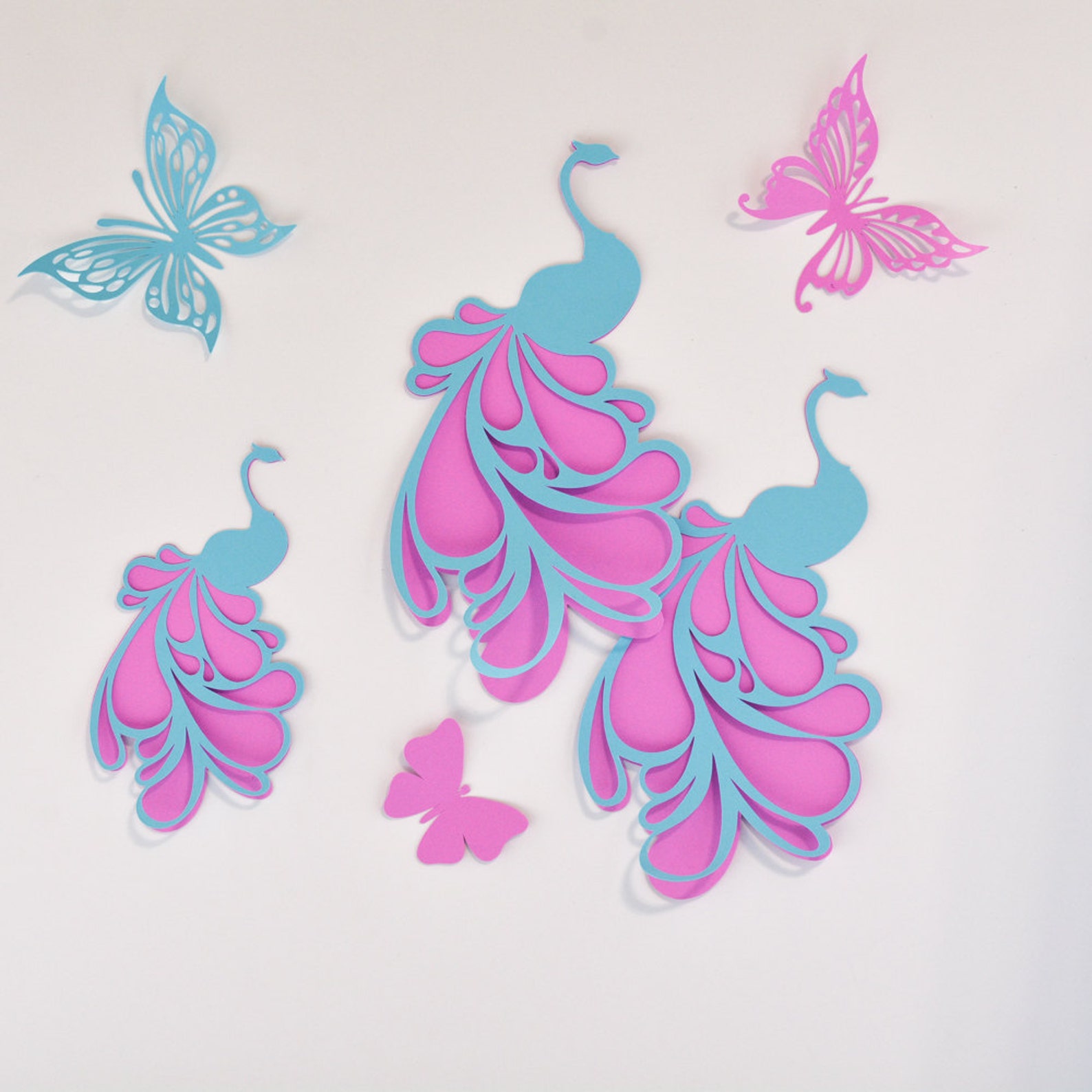 Peacocks Wall Art Peacock Decoration Peacock Wall Decor Etsy