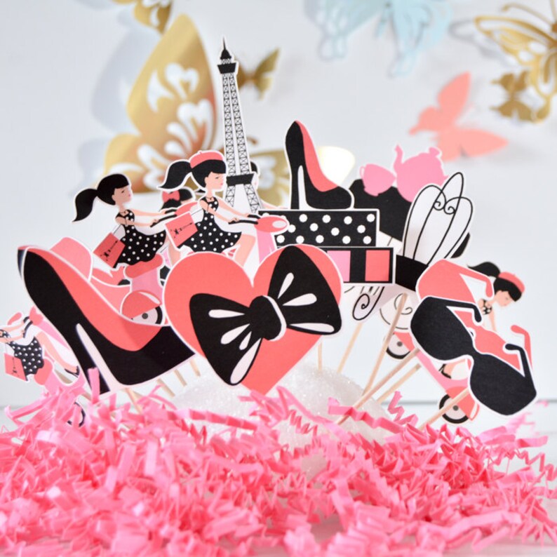 16 Paris Birthday Decoration Baby Shower Decor Paris Etsy
