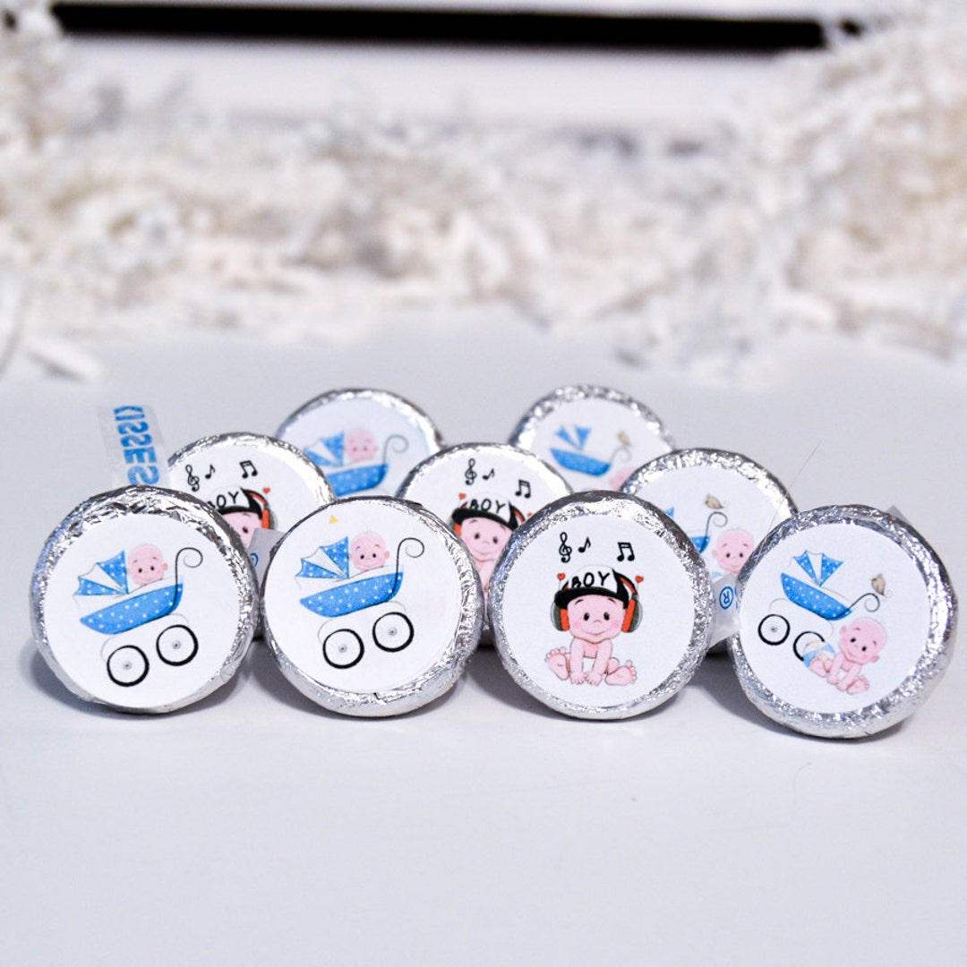 Party Favor Stickers, Boy Stickers Hershey® Kisses, Boy Birthday Party ...