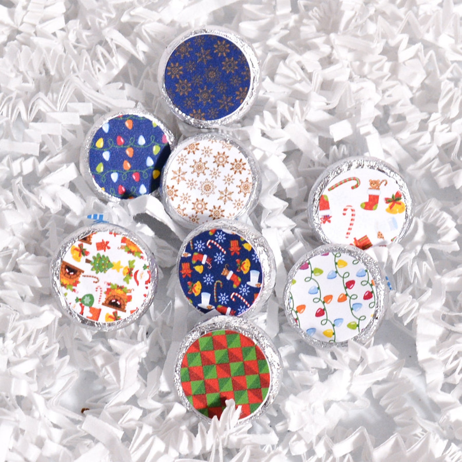 324 Christmas Party Favors Christmas Round Labels Hershey® Etsy