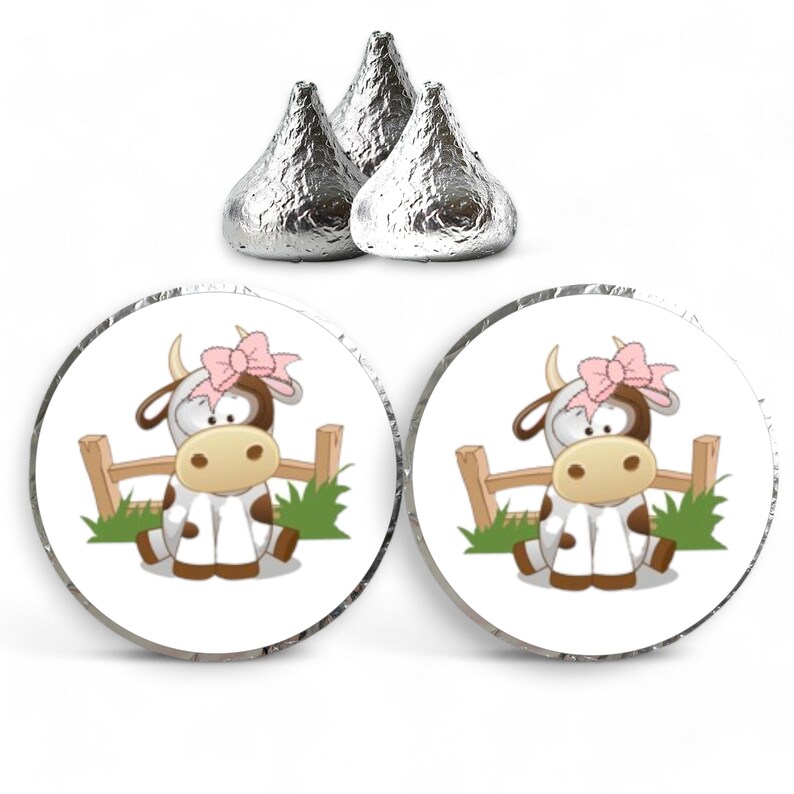 Baby Girl Cow Farm Candy Bar Wrappers, Farm Baby Shower 1st Birthday