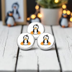 Penguin Candy Stickers: Party Favor Labels for Kisses (324 Pack)
