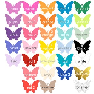 18 Butterfly Wall Decor, Butterfly Wall Stickers, Butterfly Wall Decorations for Girls Room, Paper Butterfly Party Decor image 5