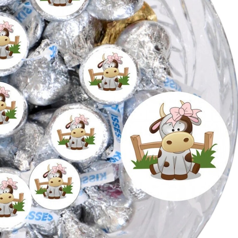 Baby Girl Cow Farm Candy Bar Wrappers, Farm Baby Shower 1st Birthday