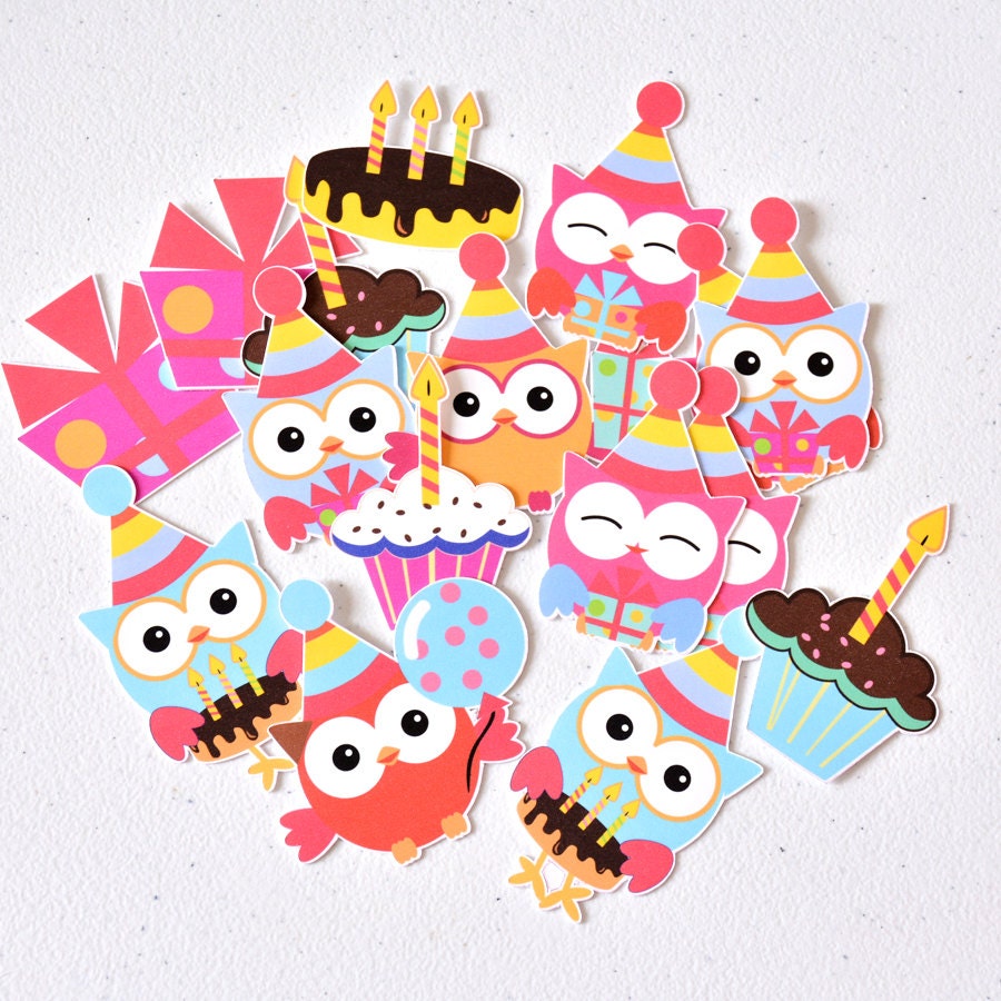 12 Owl Birthday Party Supplies Owl Cake Decoration Owl Cake Etsy