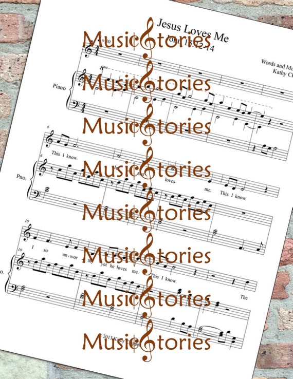 Jesus Loves Meworship Song Downloadable Print Digital Sheet Etsy