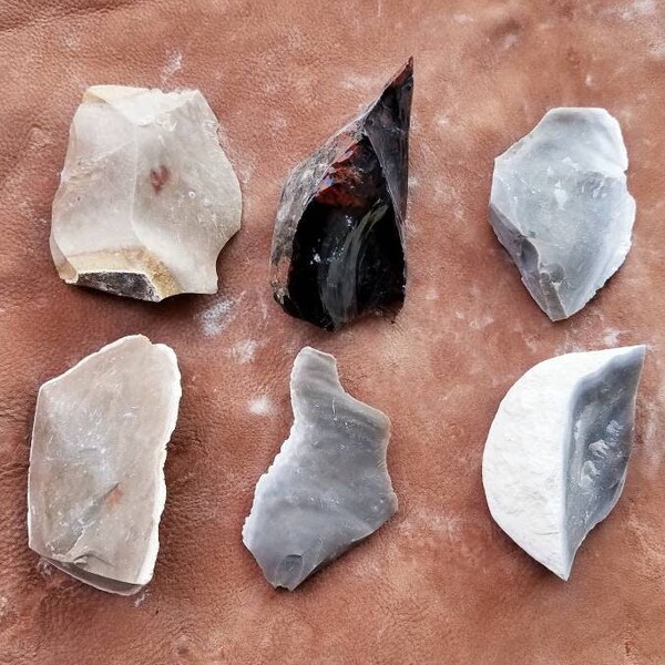 Mixed Flint, Texas Flint, 2 Pounds, Flint Knapping, Knapping Supplies, Raw Flint, Colorful Flint, Flakes, Spalls, Pennsylvania Mountain Art