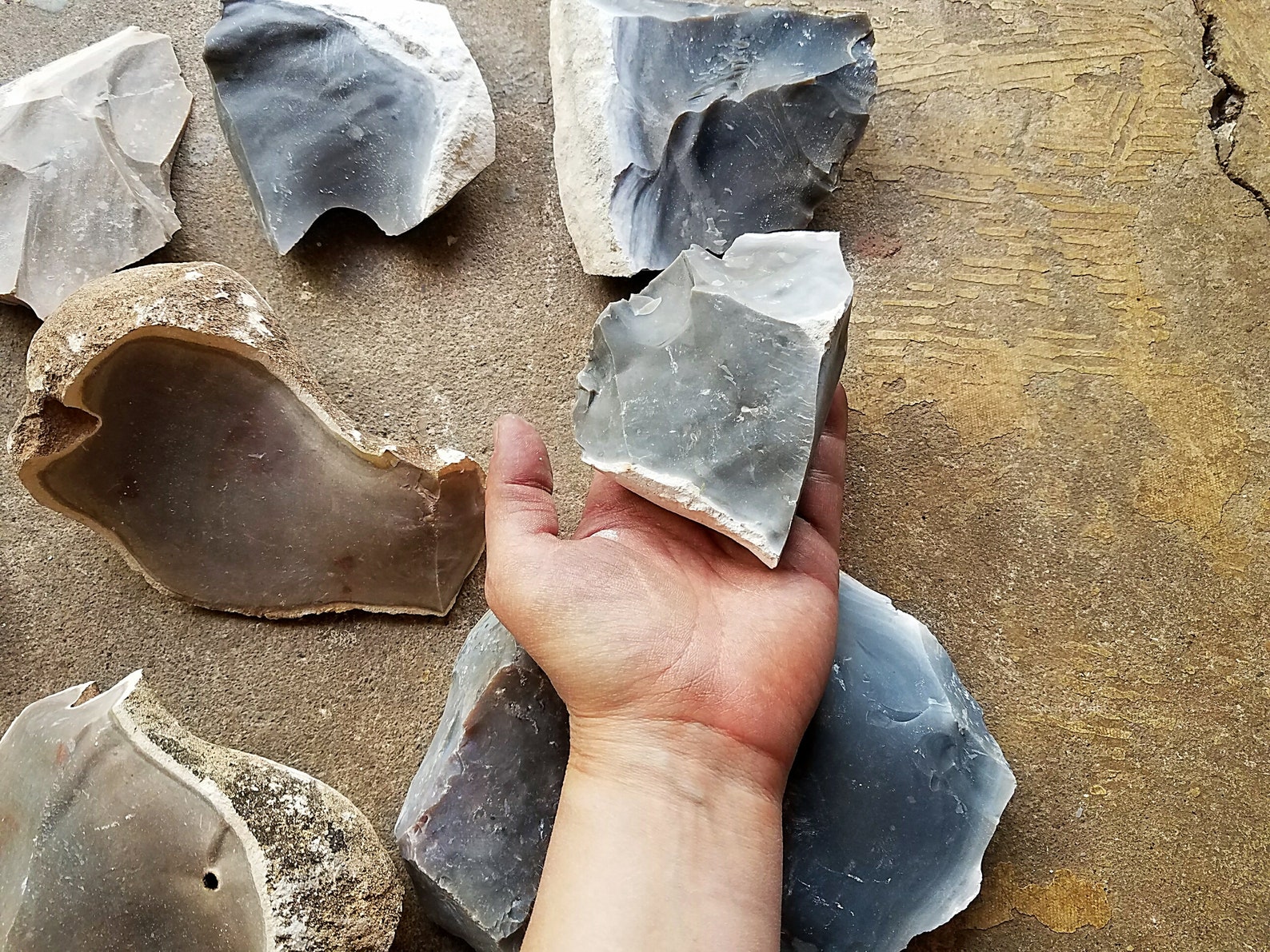 Mixed Flint Obsidian Pedernales Burlington Etsy