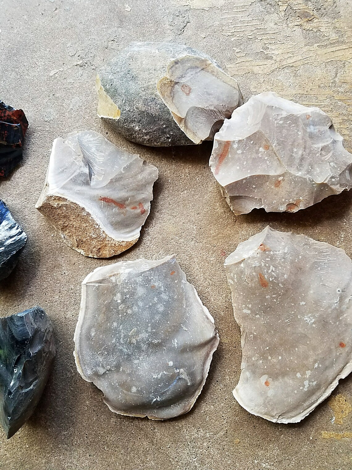 Mixed Flint Obsidian Pedernales Burlington Etsy