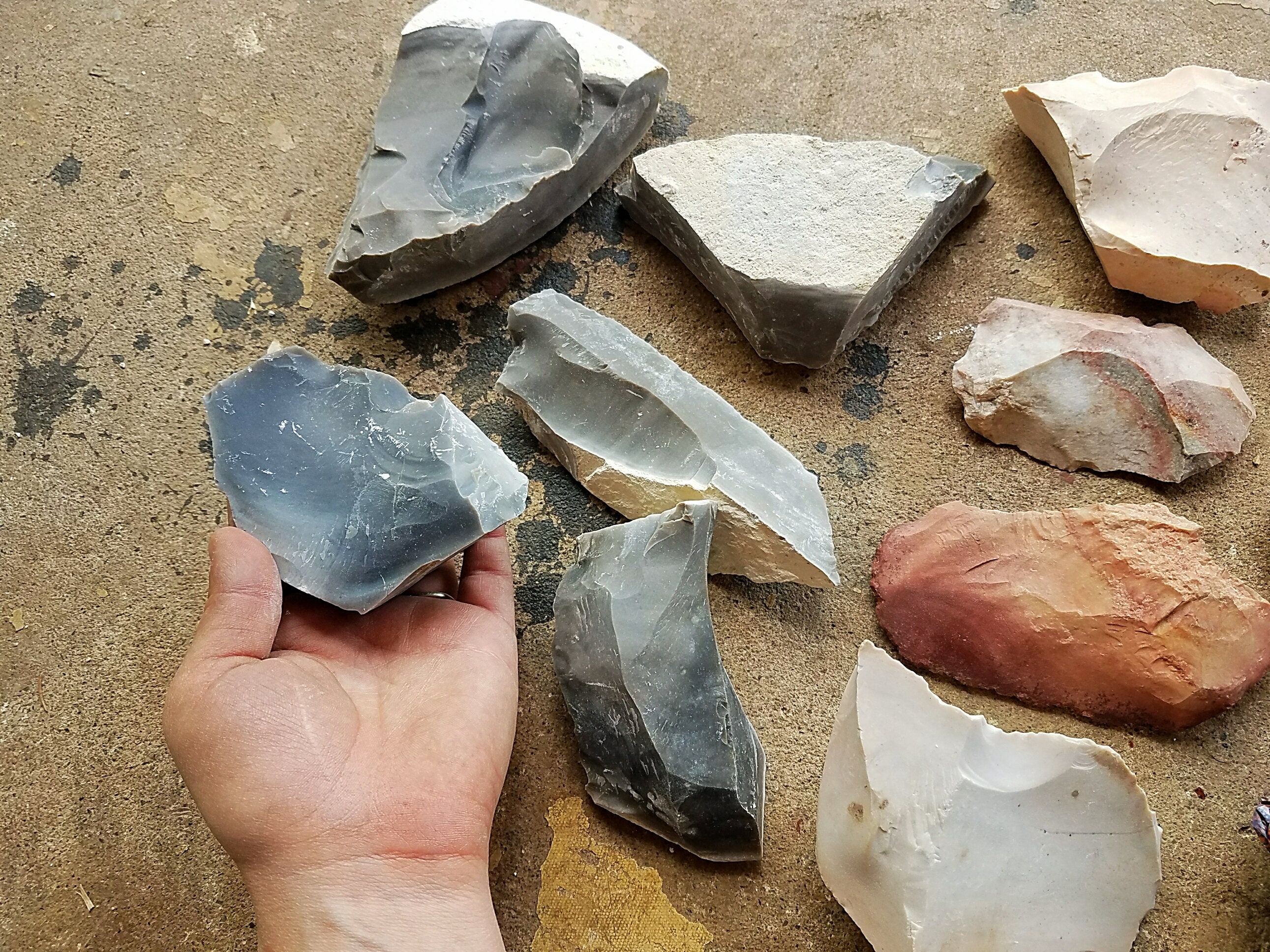 Mixed Flint Obsidian Pedernales Burlington Etsy