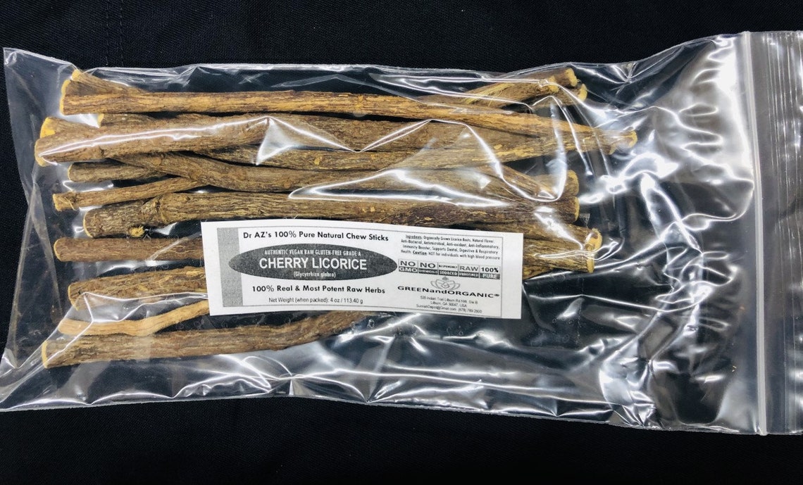 100 ORGANIC 4oz Cherry LICORICE ROOT Chew Sticks Liquorice Etsy