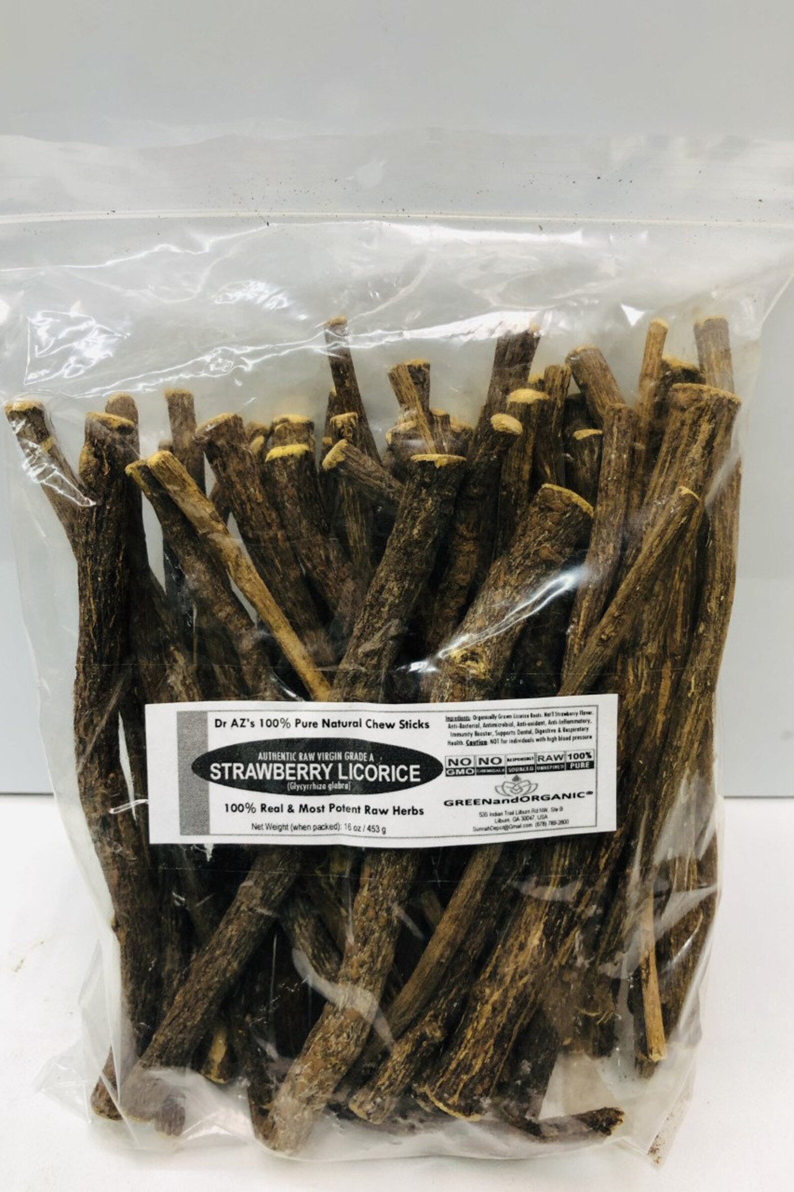 100 ORGANIC 16oz/ 1Lb Strawberry LICORICE ROOT Chew Sticks Etsy