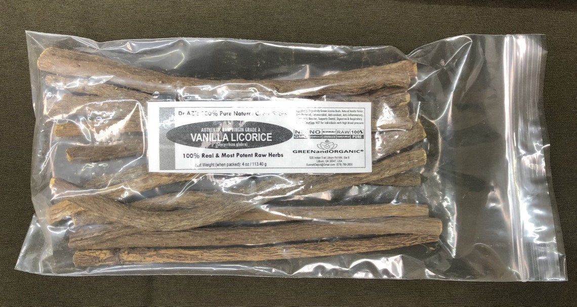 100 ORGANIC 4oz Vanilla LICORICE ROOT Chew Sticks Liquorice Etsy