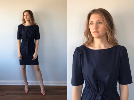 Moschino Cheap and Chic Navy Blue Cotton Dress, Mo