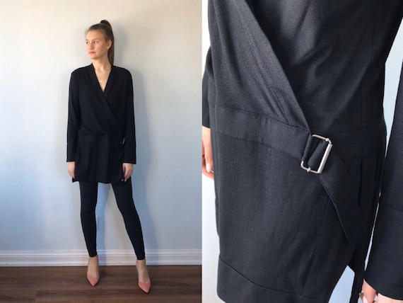Vintage Black Tunic, Helmut Lang, Vintage Ladies T
