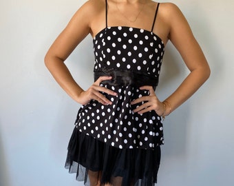 Roberto Cavalli Dress, Polka Dot Dress, Party Dress, 1990s Dress, Five Star Gold