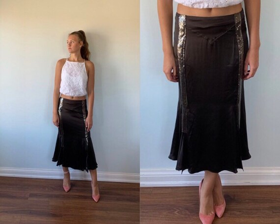 Vintage Black Skirt, Versace Jeans Couture, Vintag