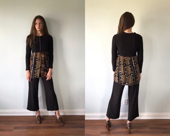 Vintage Sandro Paris Pant Suit, Pants and Top Set,