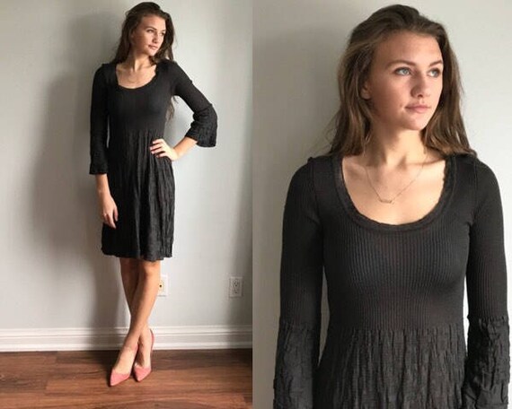 1990s Gray Missoni Knit Dress, Vintage Dress, Vint