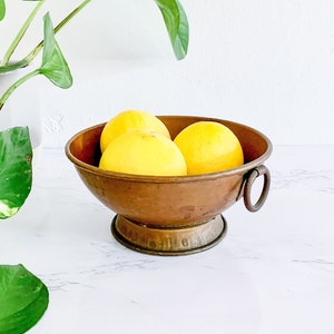 Vintage Small Mini Copper Bowl – Fruit Bowl, Tiny Rustic Bowl, English Country Decor, Farmhouse