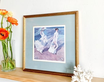 Women Walking on the Beach Framed Print – Joaquin Sorolla Painting, Spanish Art, Beach House Decor