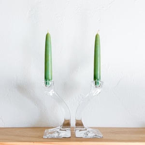 Vintage Riedel &quot;Duetto&quot; Crystal Candlestick Holders – Lead Crystal Candleholders, Austrian Crystal, Joseph Riedel