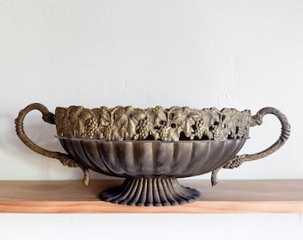 大型タメグルート陶器フルーツボウル：黄色のモロッコ陶器のセンター