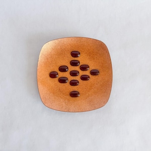 MCM Anne Marie Davidson Trinket Dish | 1960s Enamel Over Copper Plate, Mid Century Art