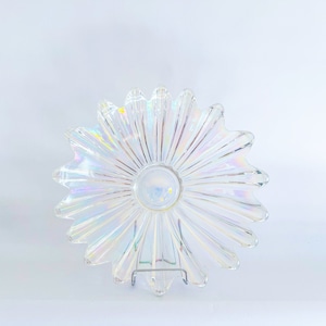 Vintage Federal Glass Iridescent Bowl – Pearlescent Bowl, Celestial Bowl, Scalloped Bowl